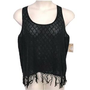 Ralph Lauren Denim and Supply Tank Black Fringe